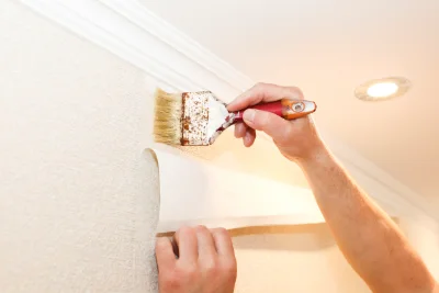 Pose de papier peint à Touët-de-l'Escarène — revêtements muraux et toiles de verre